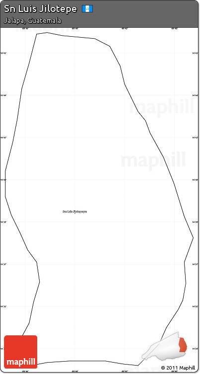 Blank Simple Map of Sn Luis Jilotepe, cropped outside