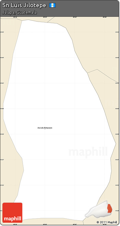 Classic Style Simple Map of Sn Luis Jilotepe