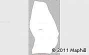 Gray Simple Map of Sn Luis Jilotepe, cropped outside