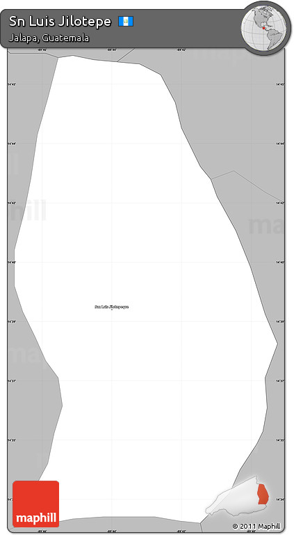 Gray Simple Map of Sn Luis Jilotepe