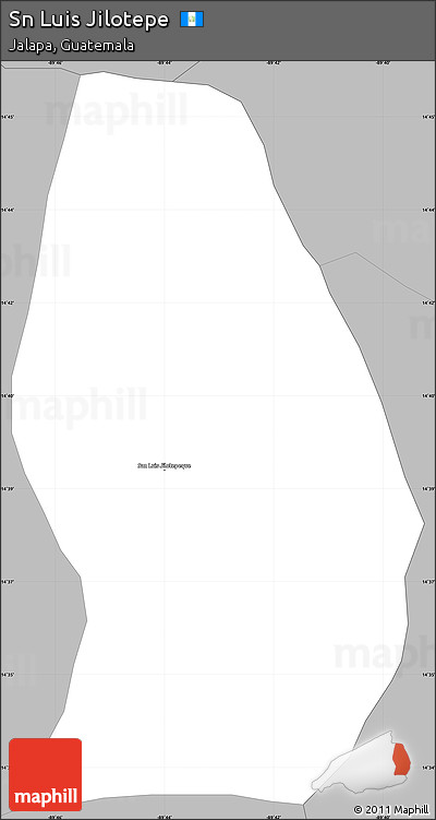 Gray Simple Map of Sn Luis Jilotepe