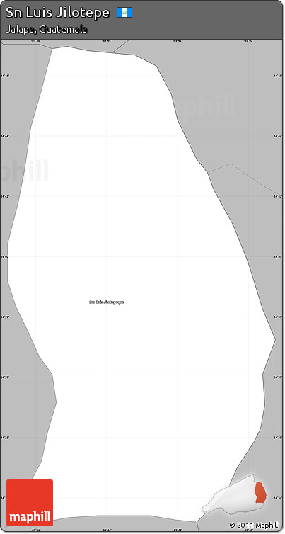 Gray Simple Map of Sn Luis Jilotepe