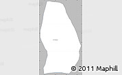 Gray Simple Map of Sn Luis Jilotepe, single color outside