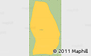 Savanna Style Simple Map of Sn Luis Jilotepe, single color outside