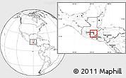 Blank Location Map of Sn Pedro Pinula, within the entire country