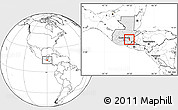 Blank Location Map of Sn Pedro Pinula, highlighted country