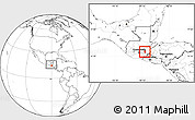 Blank Location Map of Sn Pedro Pinula, highlighted parent region, within the entire country