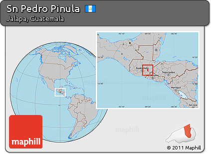 Gray Location Map of Sn Pedro Pinula