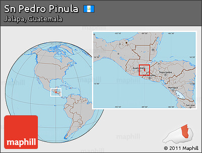 Gray Location Map of Sn Pedro Pinula