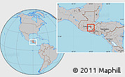 Gray Location Map of Sn Pedro Pinula, highlighted parent region