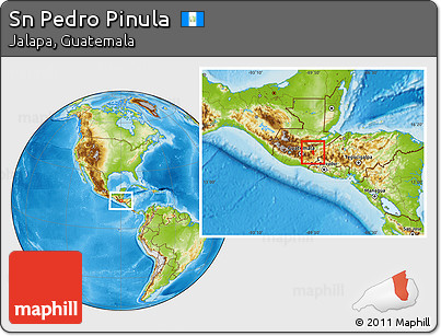 Physical Location Map of Sn Pedro Pinula