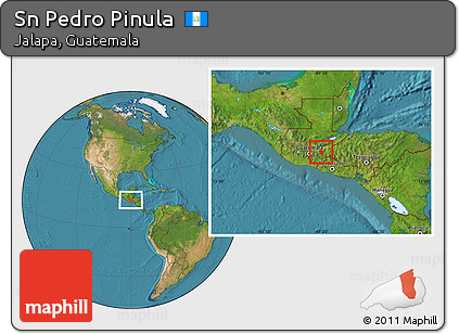 Satellite Location Map of Sn Pedro Pinula