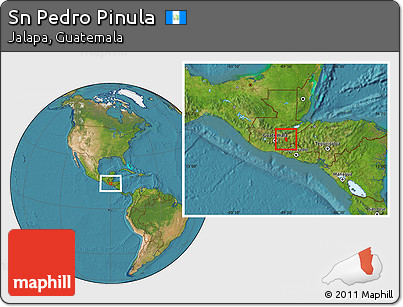 Satellite Location Map of Sn Pedro Pinula