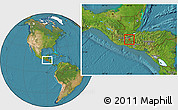 Satellite Location Map of Sn Pedro Pinula