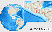 Shaded Relief Location Map of Sn Pedro Pinula
