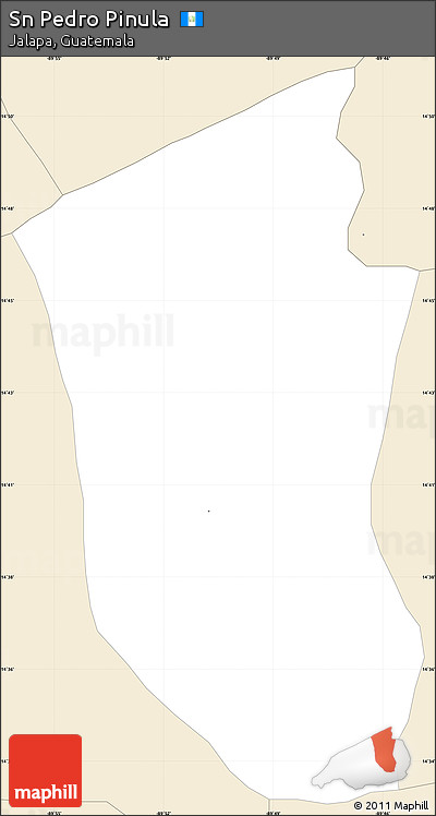 Classic Style Simple Map of Sn Pedro Pinula
