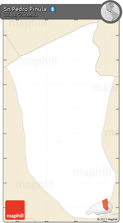 Classic Style Simple Map of Sn Pedro Pinula
