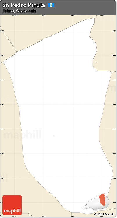 Classic Style Simple Map of Sn Pedro Pinula