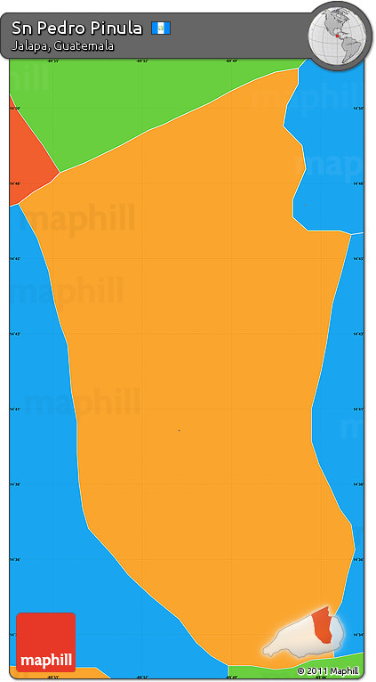 Political Simple Map of Sn Pedro Pinula