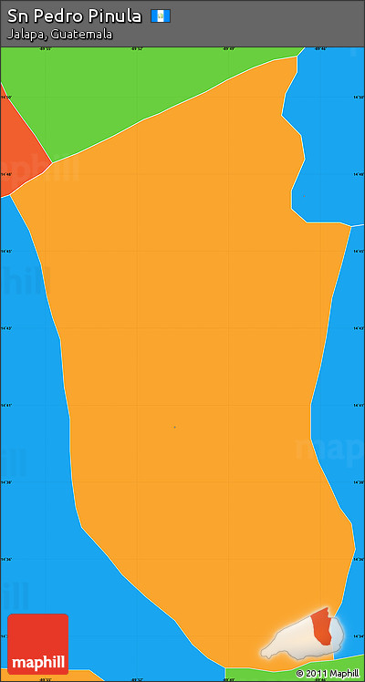 Political Simple Map of Sn Pedro Pinula