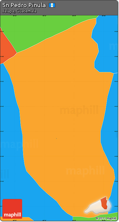 Political Simple Map of Sn Pedro Pinula