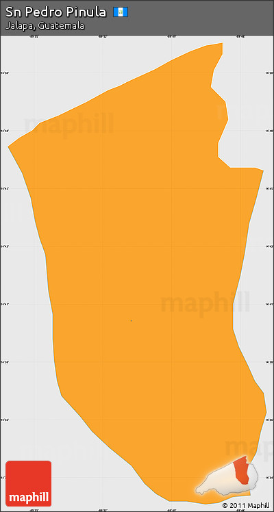 Political Simple Map of Sn Pedro Pinula, single color outside