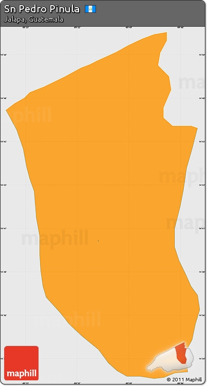 Political Simple Map of Sn Pedro Pinula, single color outside