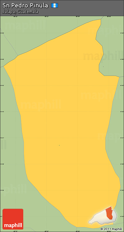 Savanna Style Simple Map of Sn Pedro Pinula
