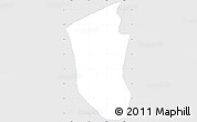 Silver Style Simple Map of Sn Pedro Pinula, single color outside