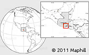 Blank Location Map of Comapa, highlighted country, within the entire country