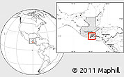 Blank Location Map of Comapa, highlighted country, highlighted parent region, within the entire country