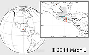 Blank Location Map of Comapa, highlighted country