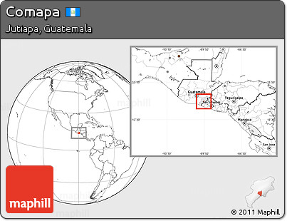 Blank Location Map of Comapa, highlighted parent region