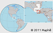 Gray Location Map of Comapa, highlighted country