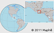Gray Location Map of Comapa, highlighted parent region