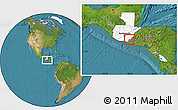 Satellite Location Map of Comapa, highlighted country