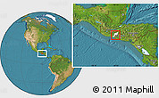 Satellite Location Map of Comapa, highlighted parent region