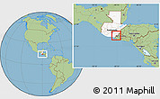 Savanna Style Location Map of Comapa, highlighted country