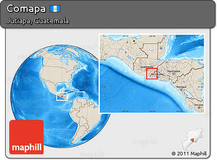 Shaded Relief Location Map of Comapa