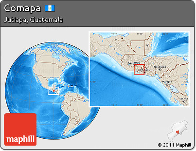 Shaded Relief Location Map of Comapa