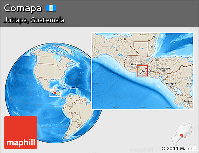 Shaded Relief Location Map of Comapa