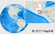 Shaded Relief Location Map of Comapa, highlighted country, highlighted parent region