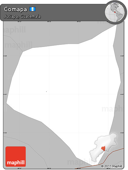 Gray Simple Map of Comapa