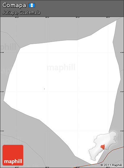 Gray Simple Map of Comapa