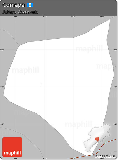 Gray Simple Map of Comapa