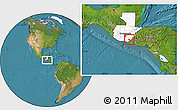 Satellite Location Map of Jalpatagua, highlighted country