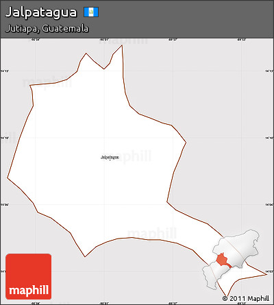 Classic Style Simple Map of Jalpatagua, cropped outside
