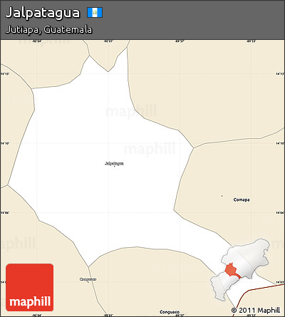 Classic Style Simple Map of Jalpatagua