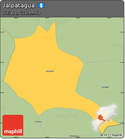 Savanna Style Simple Map of Jalpatagua