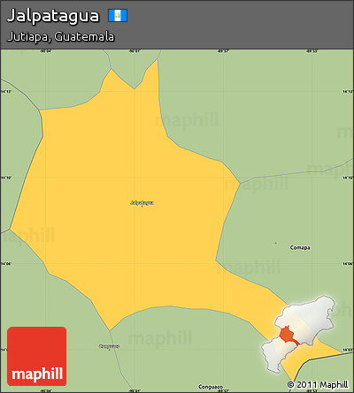 Savanna Style Simple Map of Jalpatagua